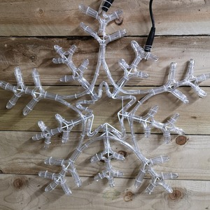 Flashing Multi Function Snowflake Rope Light in Cool and Warm - White by Samuel Alexander