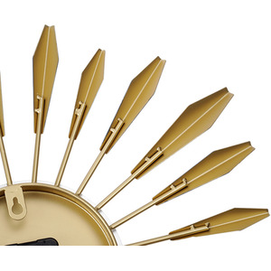 Sunflower Silent Round Wall Clock - Golden by Livingandhome