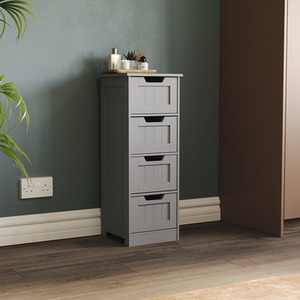 Priano 4 Drawer Freestanding Unit - Light Grey by Vida Designs