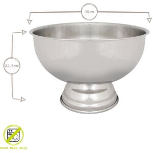Stainless Steel Champagne Ice Bucket - 35cm - Plain - Silver by Rink Drink