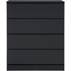 3 Piece Furniture Set Chest of Drawers Bedside Tables Birlea Oslo - Black by Birlea