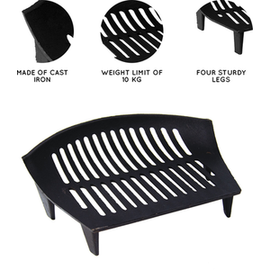 Cast Iron Fire Grate - Black / 42cm by Vida Designs