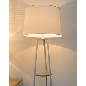 Evie Shelf Floor Lamp - White
