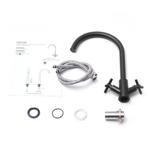 Stainless Steel Dual Handle Kitchen Tap by Livingandhome