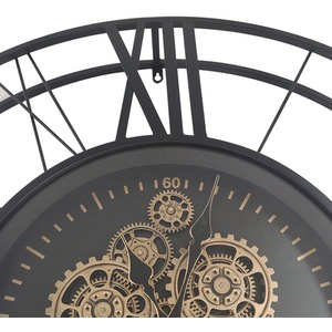 Modern Gear Wall Clock for Decor - Black by Vanity Living