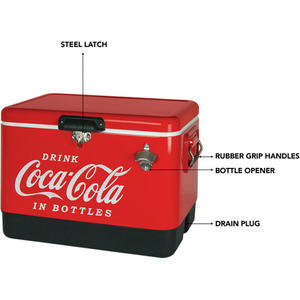 Coca-Cola Ice Chest Cooler 51L - Red by Koolatron