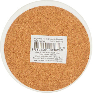 Highland Flock Ceramic Coaster - Taupe or Blue