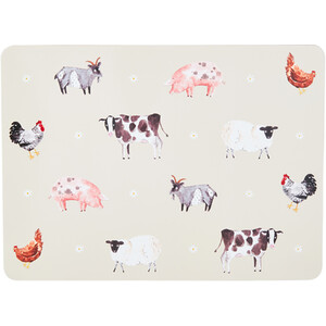 Set of 6 Daisy Farm Placemats - Cream