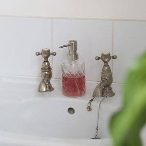 Prism Glass Soap Dispensers - 330ml - Pack of 4 - Clear by Harbour Housewares