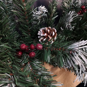 Mixed Needle Christmas Garland with Pine Cones and Berries - Green by Samuel Alexander