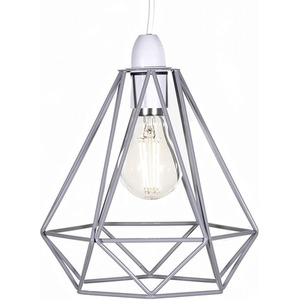 Metal Cage Pendant Light Shade - White by Giggi