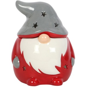 Ceramic Gonk Oil, Wax Burner - Red and Grey by Kingsbury Gifts