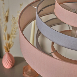 Modern 3 Tone Pink 5 Tier Cylinder Ceiling Pendant Light Shade - Pink by ValueLights