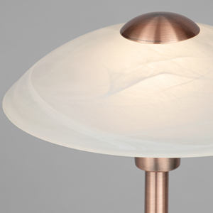 Alabaster Shade Touch Table Lamp - Antique Copper by Litecraft