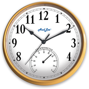 Tub Wall Clock with Thermometer by Audlee