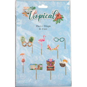 Pack of 8 Tropical Photo Props