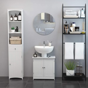 Basin Sink Wooden Vanity Cabinet - White by HOMCOM