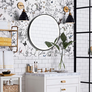 Round Anti-fog LED Wall Mirror by Livingandhome