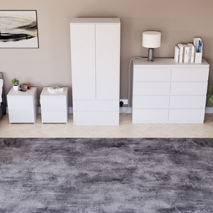 Denver Bedroom Set (2 Drawer Bedside(x2), 8 Drawer Chest, 2 Door Wardrobe) by Vida Designs