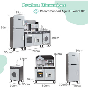 3 in 1 Kitchen Toy Kids Kitchen Playset by Costway