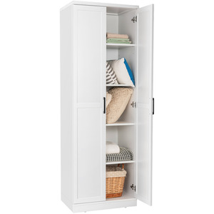 2-Door Utility Storage Cabinet - White by Costway