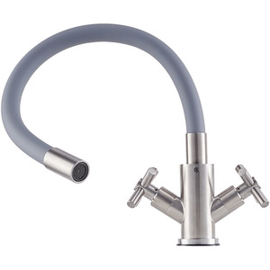 Stainless Steel Dual Handle Kitchen Tap by Livingandhome