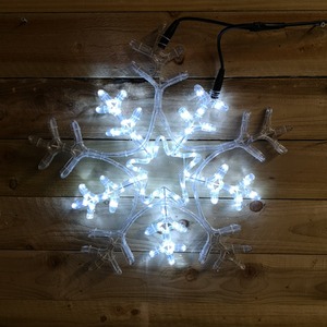 Flashing Multi Function Snowflake Rope Light in Cool and Warm - White by Samuel Alexander