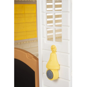 Dolu Garden Playhouse With Fence - White & Yellow by Dolu
