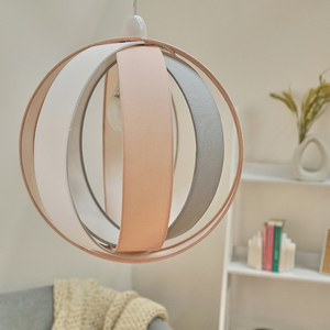 Pink Modern Fabric Globe Ceiling Pendant Light Shade - Pink by ValueLights