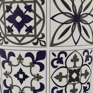 Mosaic Navy Waste Paper Bin by JVL