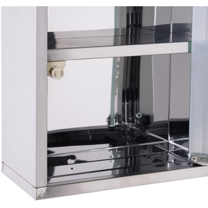 Stainless Steel Wall Mounted Medicine Cabinet - Silver by HOMCOM