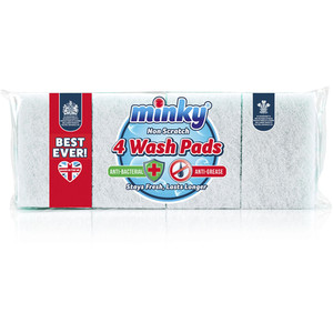 Pack of 4 Minky Non Scratch Wash Pads by Minky
