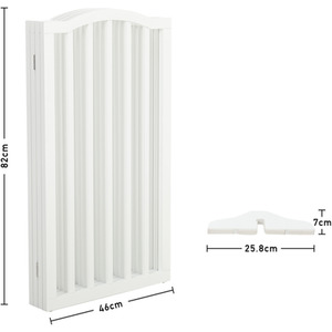 WhiskerJoy 4 Panel Wooden Safety Gate - white / 46 - 184 cm / 184cm by WhiskerJoy