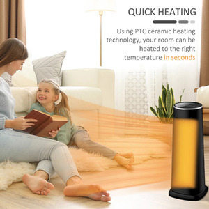 Intellectual Electric PTC Ceramic Heater with Remote Control - Black by Livingandhome