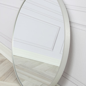 Pandora Round Mirror - 80 x 80cm - Silver by Home Garden Direct