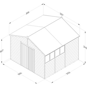 4LIFE Apex Shed 10x10 - 4 / No Installation / Without Base by Forest Garden