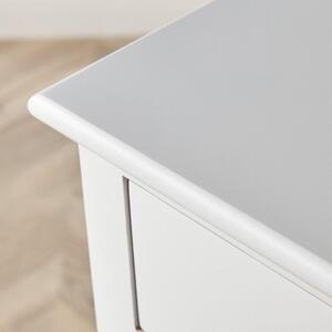 Home Source Dartmouth 3 Wicker Basket Drawer Chest Storage Unit - White by Home Source