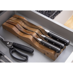 MasterClass Wooden Knife Holder for Drawer - Brown by MasterClass