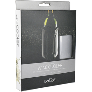 BarCraft Wrap Around Silver Wine Cooler, Gift Boxed - Silver by BarCraft