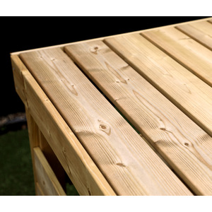 Wooden Pizza Oven BBQ Table Pressure Treated - Brown by Waltons