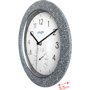 Faux Concrete Clock with Thermometer - Multi color by Audlee