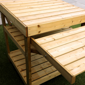 Wooden Pizza Oven BBQ Table Pressure Treated - Brown by Waltons