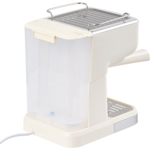 Retro Coffee Espresso Machine with Latte Milk Frother - Cream-coloured by Livingandhome