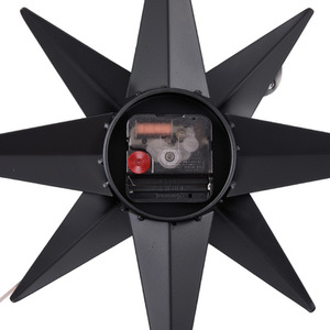 Metal Minimalist Roman Numerals Wall Clock - Black by Livingandhome