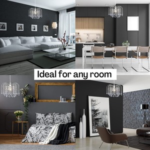 Tear Drop Acrylic Crystal Light Shade - Chrome, Clear by Klass Home Collection