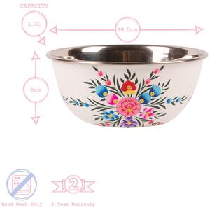 Pansy Picnic Bowl - 21.5cm - Cotton Pansy / 18.5cm by Billy Can