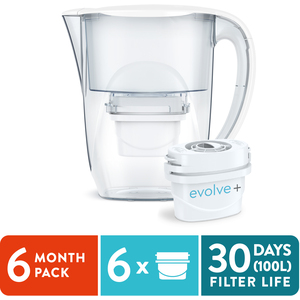 Oria Water 2.8L Filter Jug - White / 6 pack by Aqua Optima