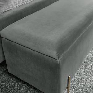 Mystica Ottoman Storage Bench - Grey