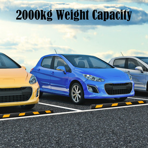 Large Heavy Duty Rubber Parking Curb - Black by Costway