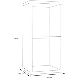 Mauro 1-Shelf Unit - Sonoma Oak by Furniture To Go